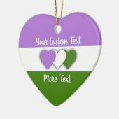 Genderqueer pride flag with text ceramic ornament (Links)