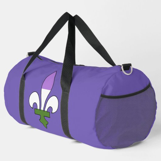 Genderqueer pride fleur-de-lis  duffle bag (Rechte Ecke)