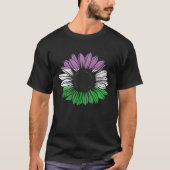 Genderqueer Pride Flower T-Shirt (Vorderseite)