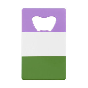 Genderqueer Pride Geldbeutel Flaschenöffner