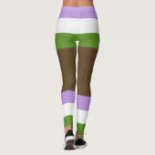 Genderqueer Pride Imitate Shorts & Legs Leggings (Rückseite)
