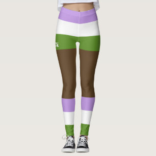 Genderqueer Pride Imitate Shorts & Legs Leggings