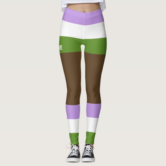 Genderqueer Pride Imitate Shorts & Legs Leggings (Vorderseite)