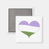 Genderqueer Pride Magnet (Vorderseite/Rückseite)
