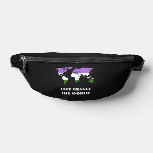 Genderqueer Pride Map of The World Bauchtasche (Ablage )