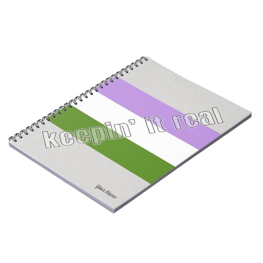 Genderqueer Pride Notebook Notizblock (Linke Seite)