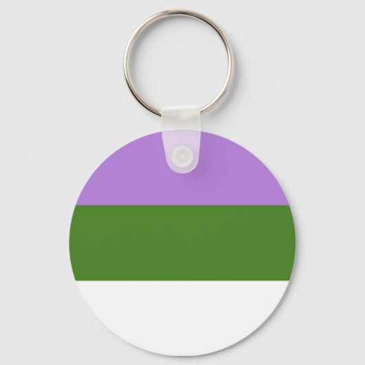 Genderqueer Pride Schlüsselanhänger (Vorderseite)