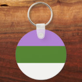 Genderqueer Pride Schlüsselanhänger (Vorderseite)