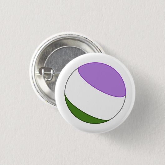 Genderqueer Pride Sphere Button (Vorne & Hinten)