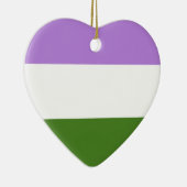 GENDERQUEER PRIDE STRIPES DESIGN KERAMIK ORNAMENT (Rechts)