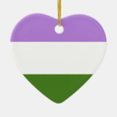 GENDERQUEER PRIDE STRIPES DESIGN KERAMIK ORNAMENT (Vorne)