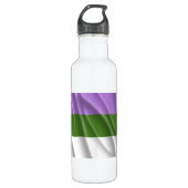 GENDERQUEER PRIDE TRINKFLASCHE (Vorderseite)