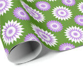 Genderqueer Stolz Farben / grüne Blume Geschenkpapier (Rolleneckpunkt)