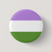 Genderqueer Stolz Flagge! Button (Vorderseite)