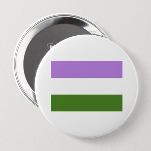 Genderqueer Stolz-Flagge Button (Vorne & Hinten)