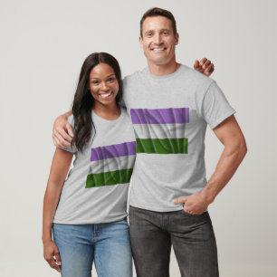 GENDERQUEER STOLZ-FLAGGE - gewellt T-Shirt