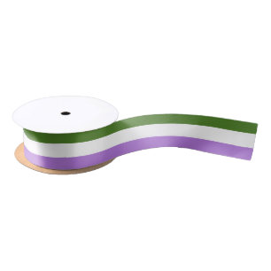 Genderqueer Stolz-Flaggenband Satinband