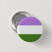Genderqueer Stolz-Flaggenknopf Button (Vorne & Hinten)
