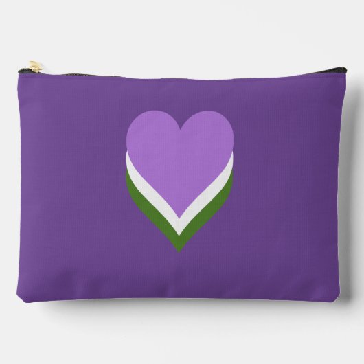 Genderqueer Stolz Herzen Zubehörtasche (Vorderseite)