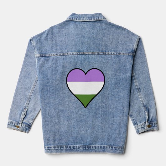 Genderqueer Stolz Jeansjacke (Rückseite)