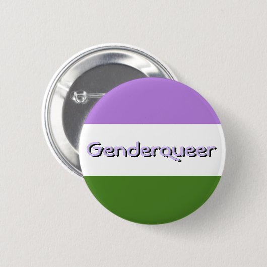Genderqueer Stolz-Knopf Button (Vorne & Hinten)