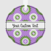 Genderqueer Stolz lila Blume Muster Ornament (Rückseite)