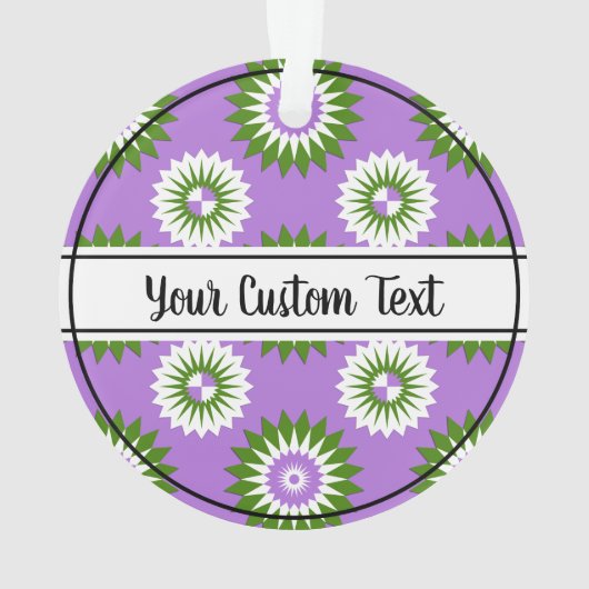 Genderqueer Stolz lila Blume Muster Ornament (Rückseite)