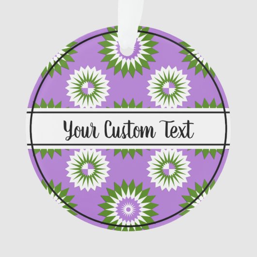 Genderqueer Stolz lila Blume Muster Ornament (Vorderseite)
