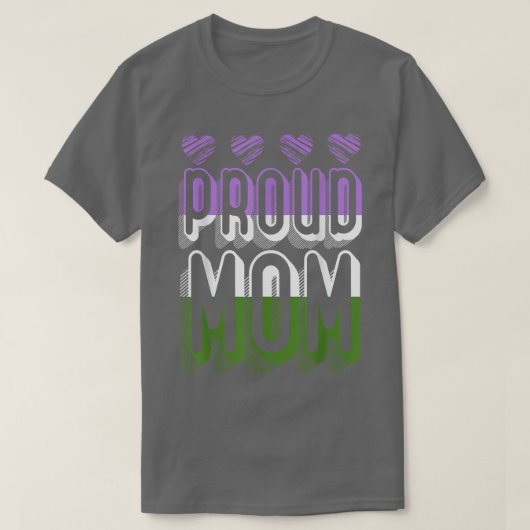 Genderqueer Stolz Mama Menschenrechte Queer Stolz  T-Shirt (Design vorne)