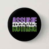 Genderqueer Stolz nehmen nichts an Button (Vorderseite)