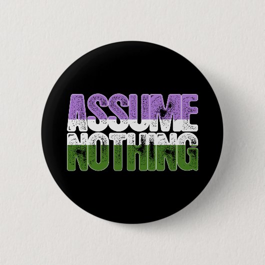 Genderqueer Stolz nehmen nichts an Button (Vorderseite)