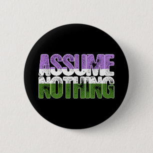 Genderqueer Stolz nehmen nichts an Button