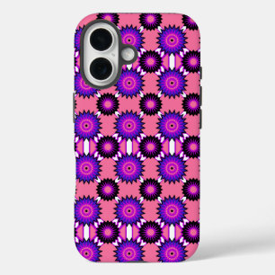 Genderqueer Stolz / rosa Spiegelbild Blume Muster iPhone 16 Hülle