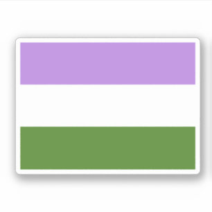 Genderqueer-Stolzflagge Aufkleber