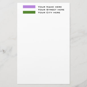 Genderqueer-Stolzflagge Briefpapier