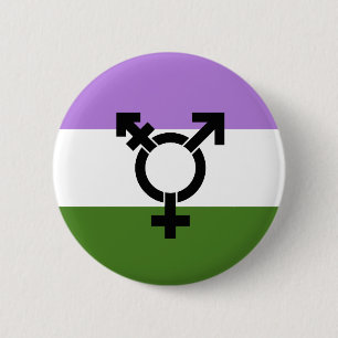 Genderqueer-Stolzflagge Button