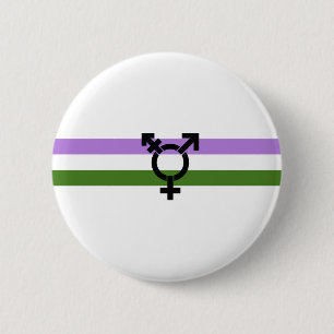 Genderqueer-Stolzflagge Button