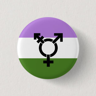 Genderqueer-Stolzflagge Button