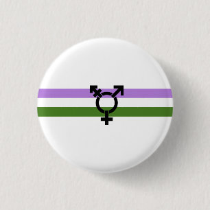 Genderqueer-Stolzflagge Button