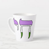 Genderqueer-Stolzflagge Chai Milchtasse (Linke Ecke)