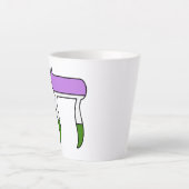 Genderqueer-Stolzflagge Chai Milchtasse (Vorderseite)
