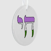 Genderqueer-Stolzflagge Chai  Ornament (Vorderseite)