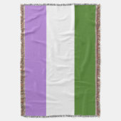 Genderqueer-Stolzflagge Decke (Vorderseite Vertikal)