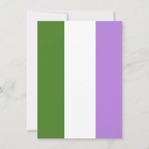 Genderqueer-Stolzflagge Feiertagskarte