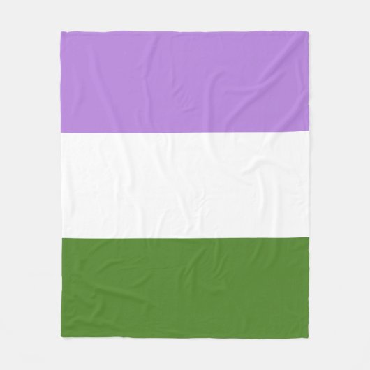 Genderqueer-Stolzflagge Fleecedecke (Vorderseite)