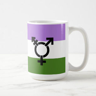 Genderqueer-Stolzflagge Kaffeetasse
