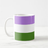 Genderqueer-Stolzflagge Kaffeetasse (Links)