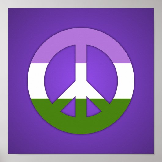 Genderqueer-Stolzflagge Poster (Vorne)