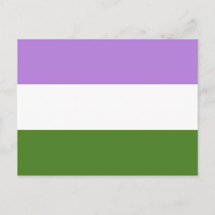 Genderqueer-Stolzflagge Postkarte