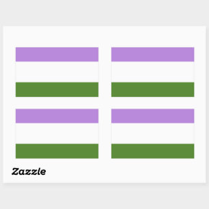 Genderqueer-Stolzflagge Rechteckiger Aufkleber